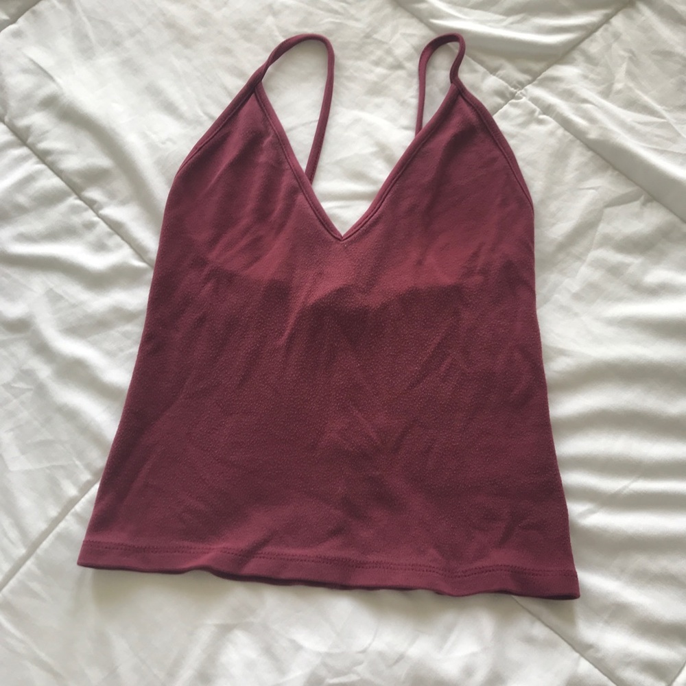 maroon brandy tank top